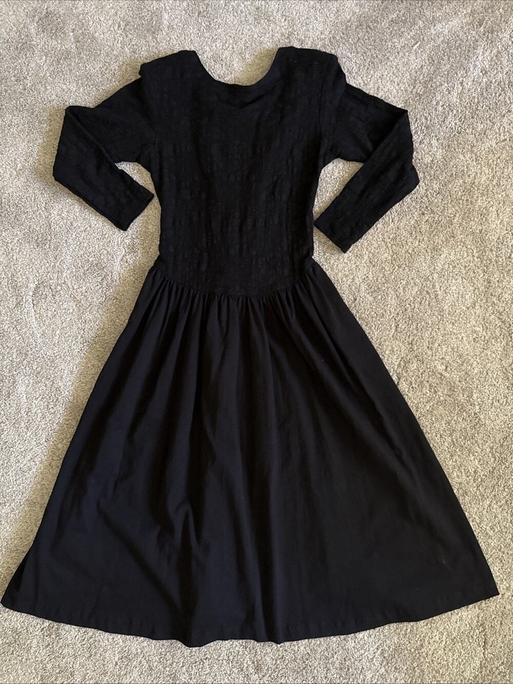 Vintage 90s Black Lace Corset Midi Dress Whimsigoth Witchy Goth Grunge Boho